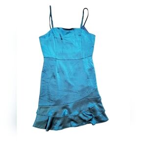 Lulus Green Ruffle Mini Dress Small NWT